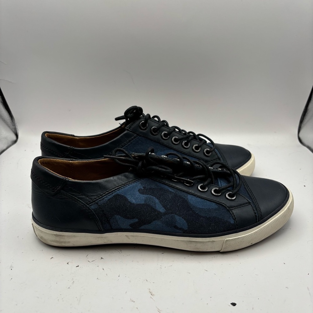 Coach Men's Blue Leather Sneakers Size 7.5 - Picture 4 of 8